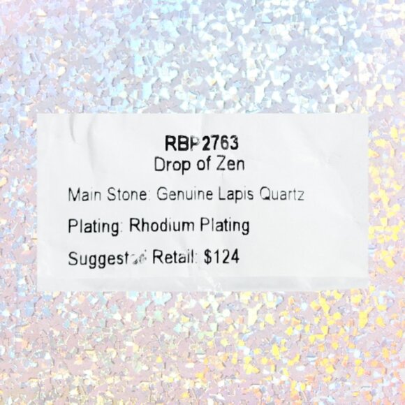 BP Genuine Lapis Quartz Ring - Rhodium Plating (Size 7) - Picture 6 of 7